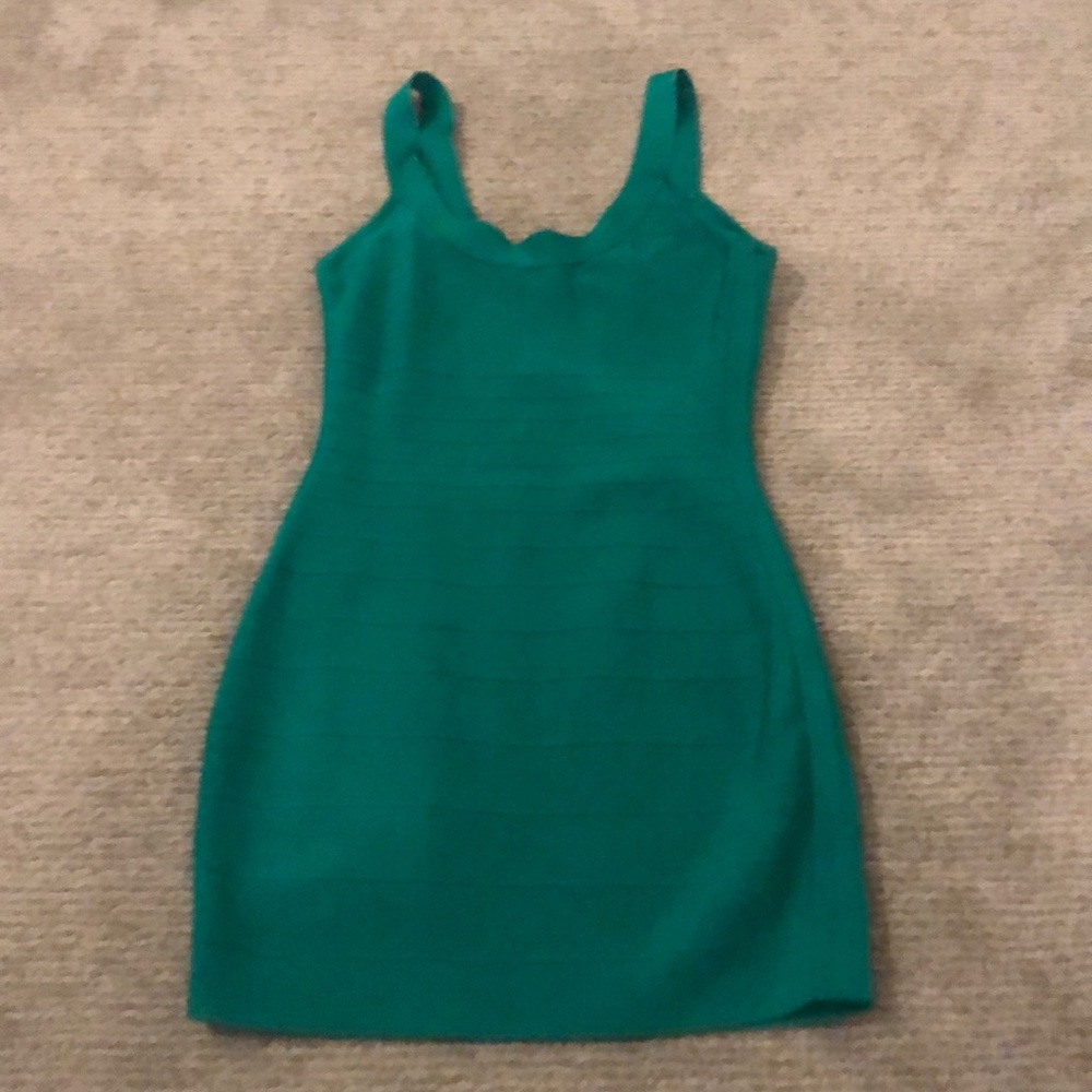 Marciano green bandage dress